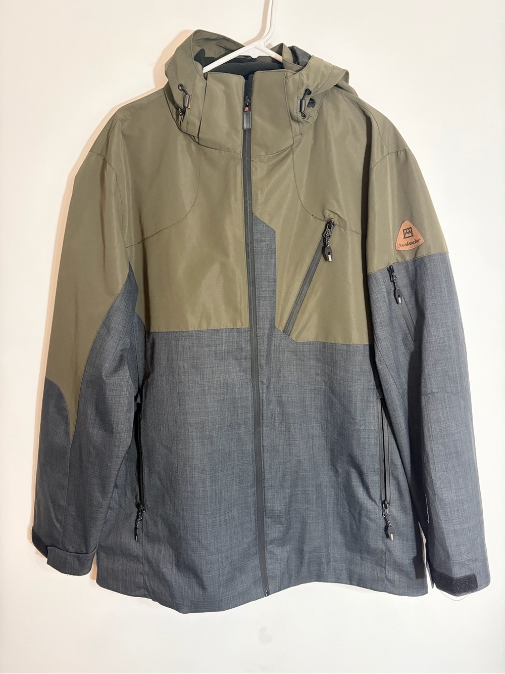 Avalanche Olive Green & Charcoal Two-Tone weatherproof coat jacket
